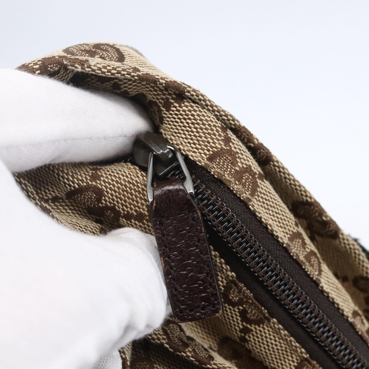 Gucci Web Zip Tote GG Canvas