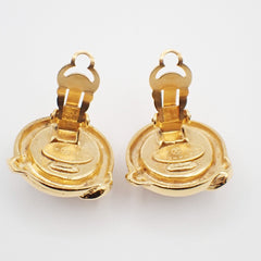 Chanel CC Round Earrings Metal
