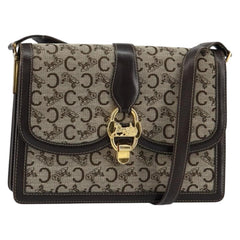 Celine C Sulky Shoulder bag Canvas and Leather