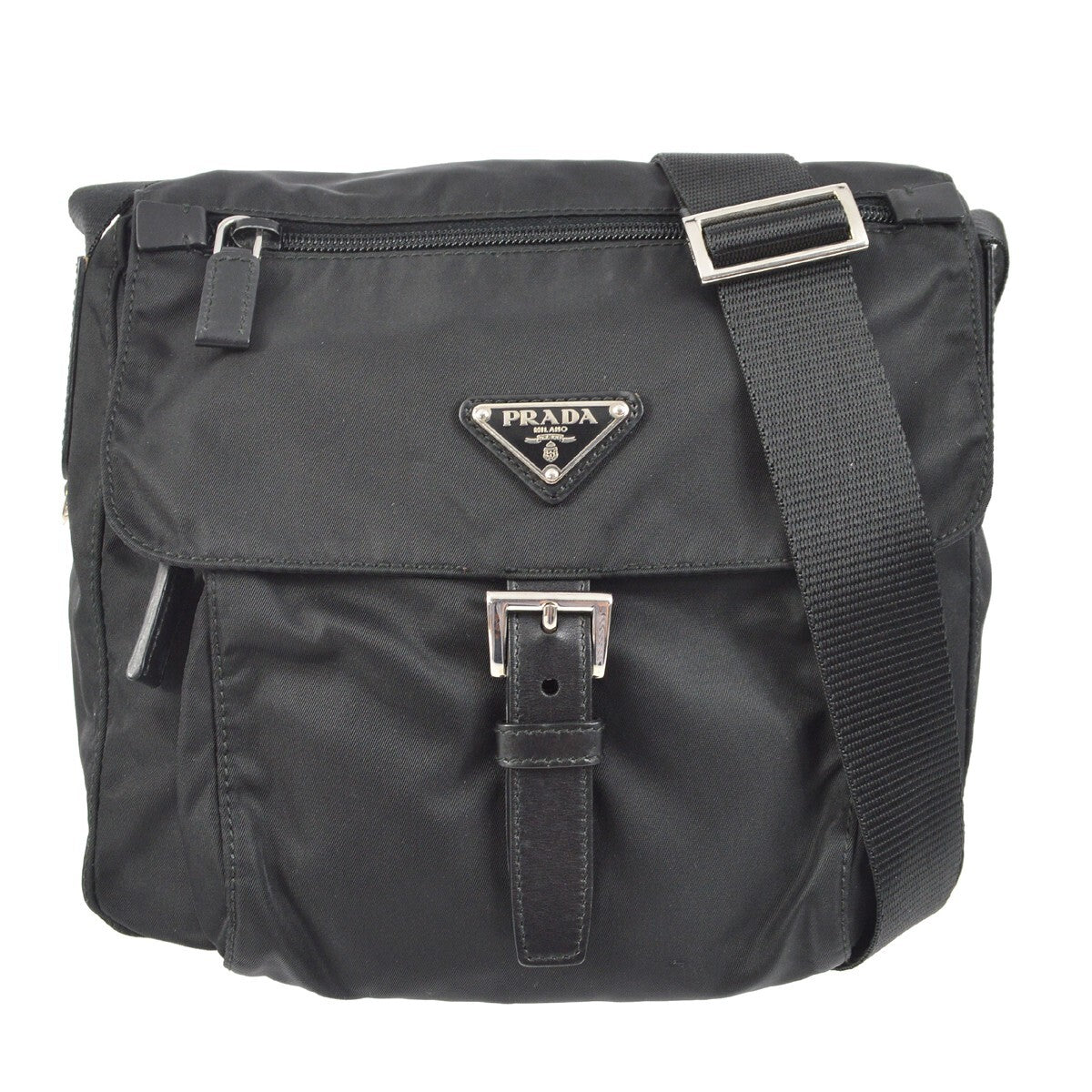 Prada Buckle Messenger Bag Tessuto