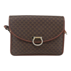 Celine Vintage Macadam Shoulder Bag Canvas