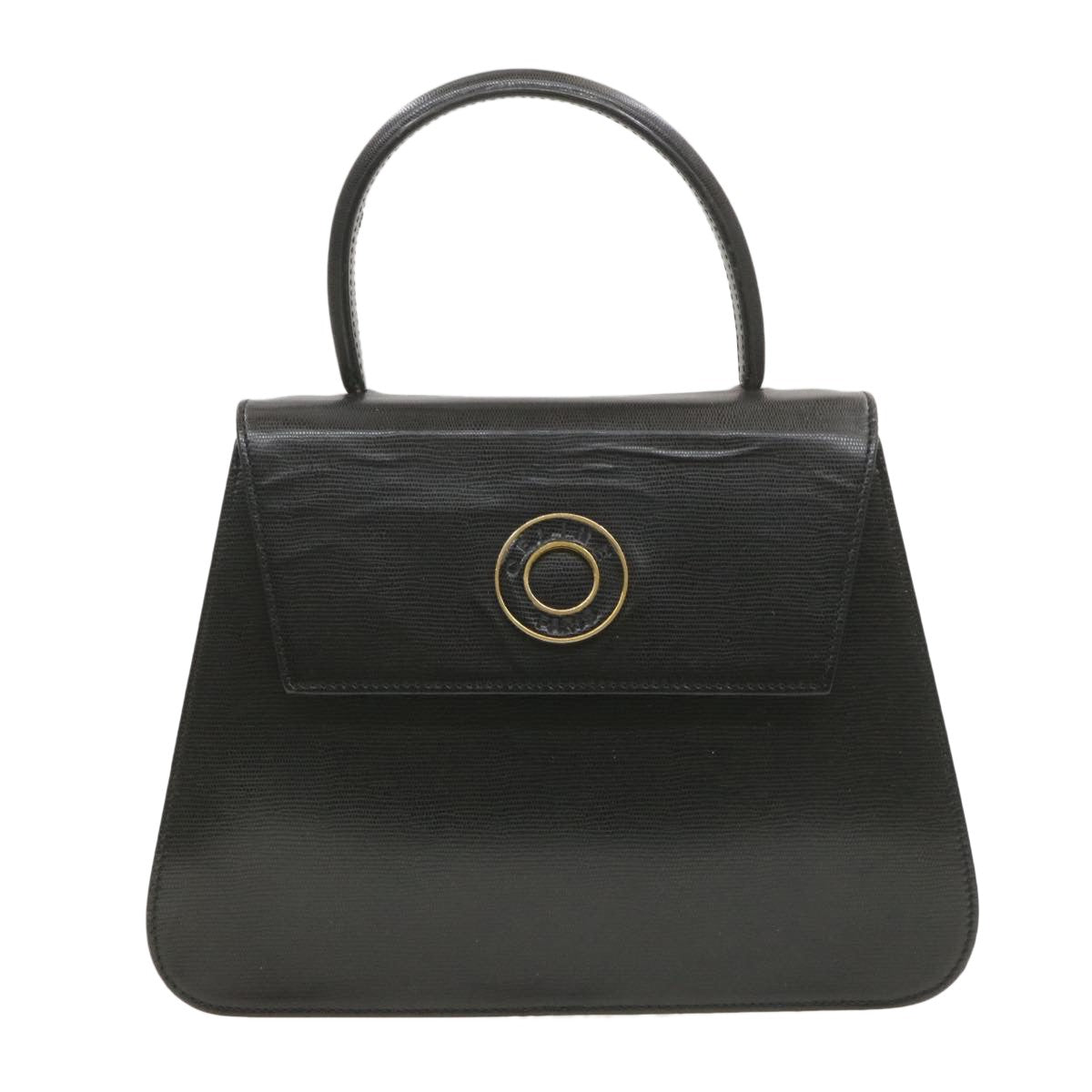 Celine Circle Logo Handbag Leather