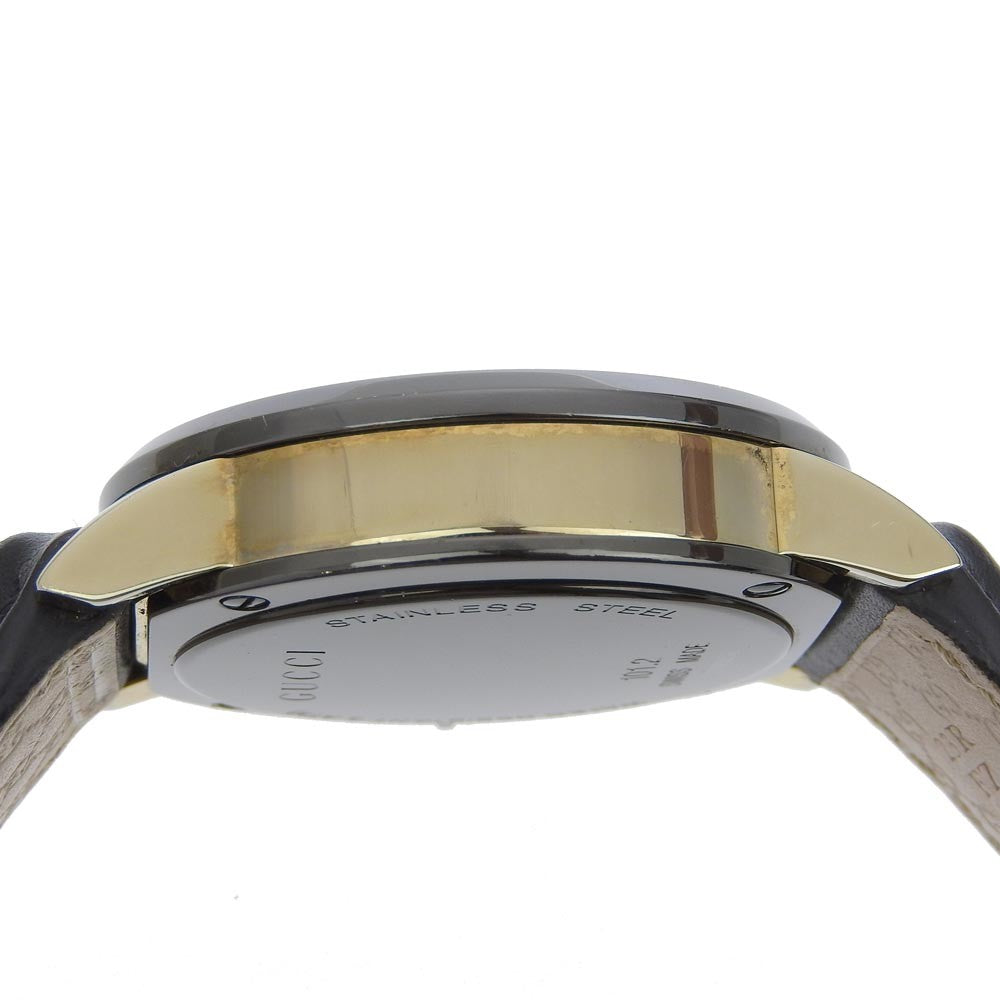 Gucci 101G Chronograph Quartz Watch Stainless Steel and Guccissima Leather with Diamond Markers