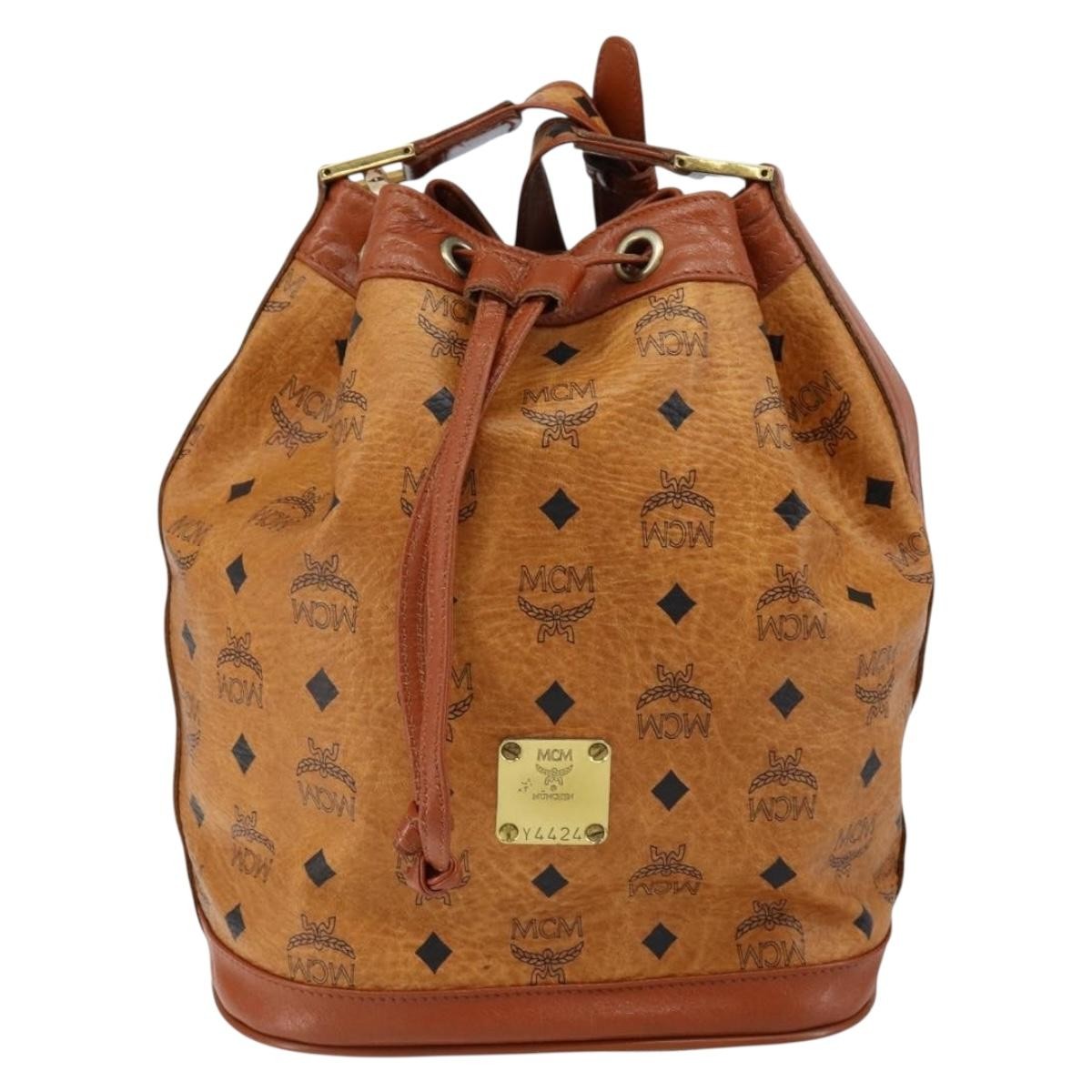 MCM Drawstring Shoulder Bag Leather