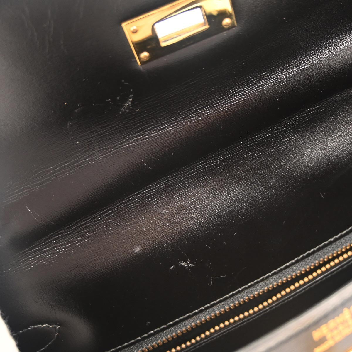 Hermes Kelly Handbag Black Box Calf with Gold Hardware