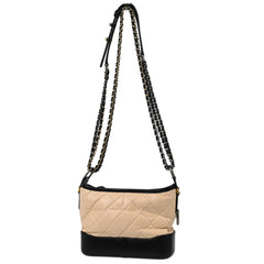 Chanel Bicolor Gabrielle Hobo Quilted Aged Calfskin