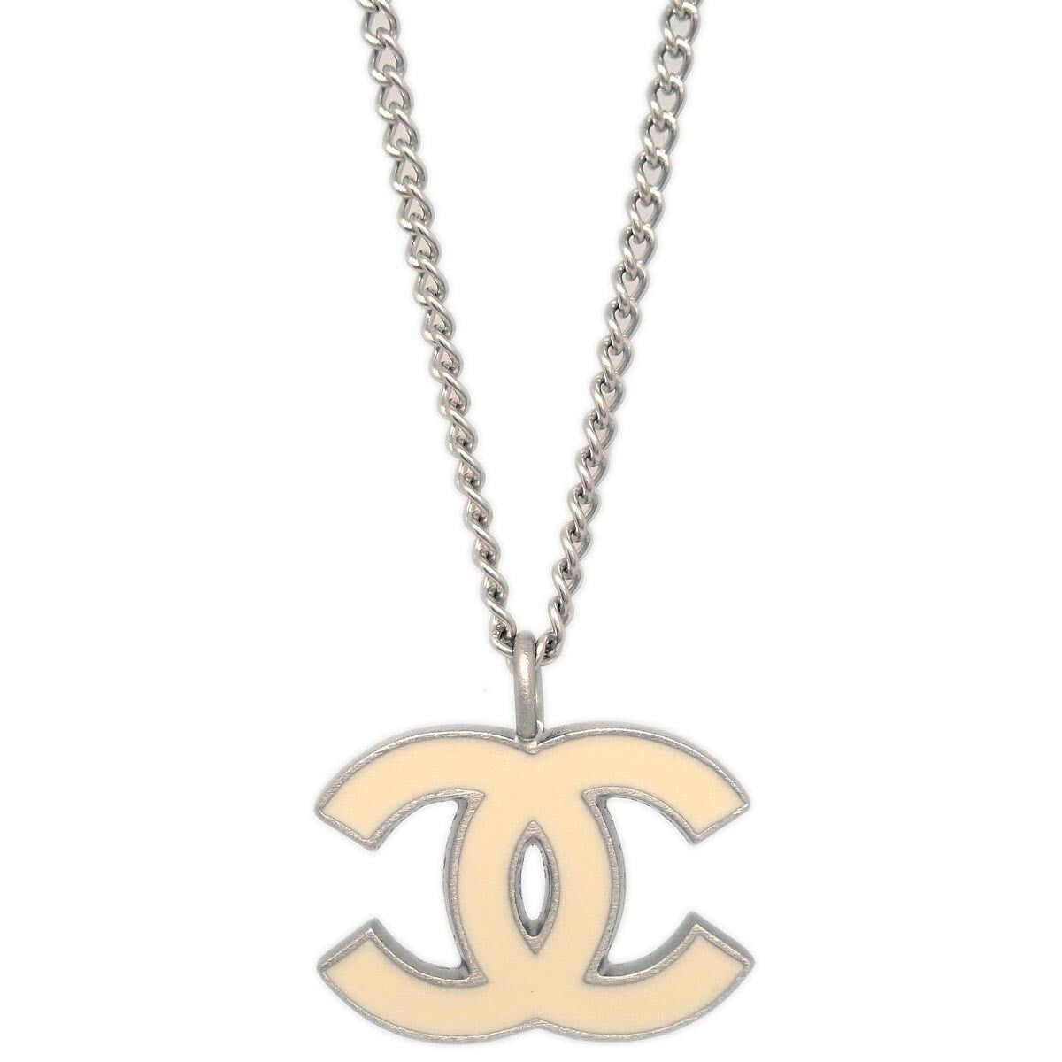 Chanel CC Pendant Necklace Metal