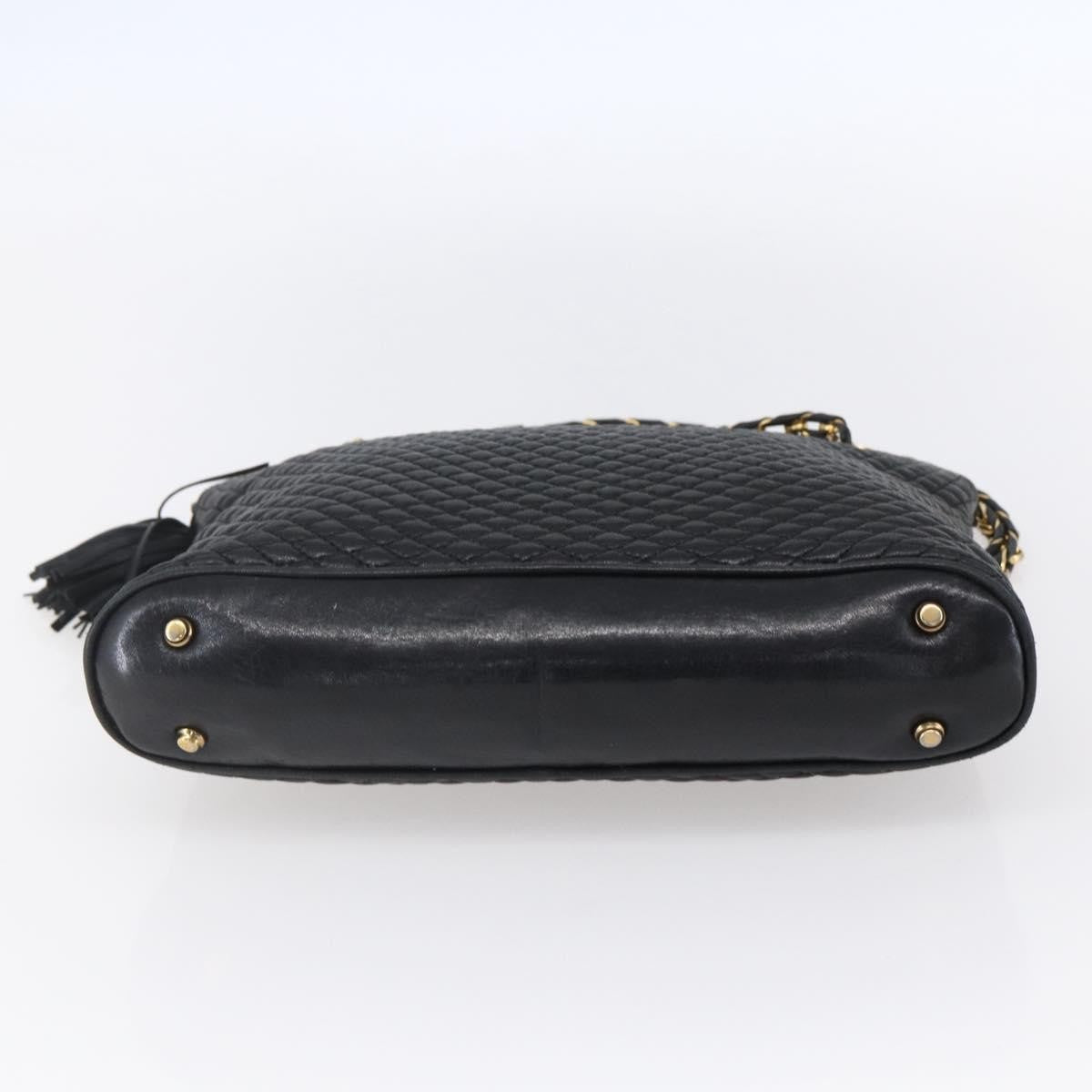 Bally Vintage Chain Shoulder Bag Quilted Leather