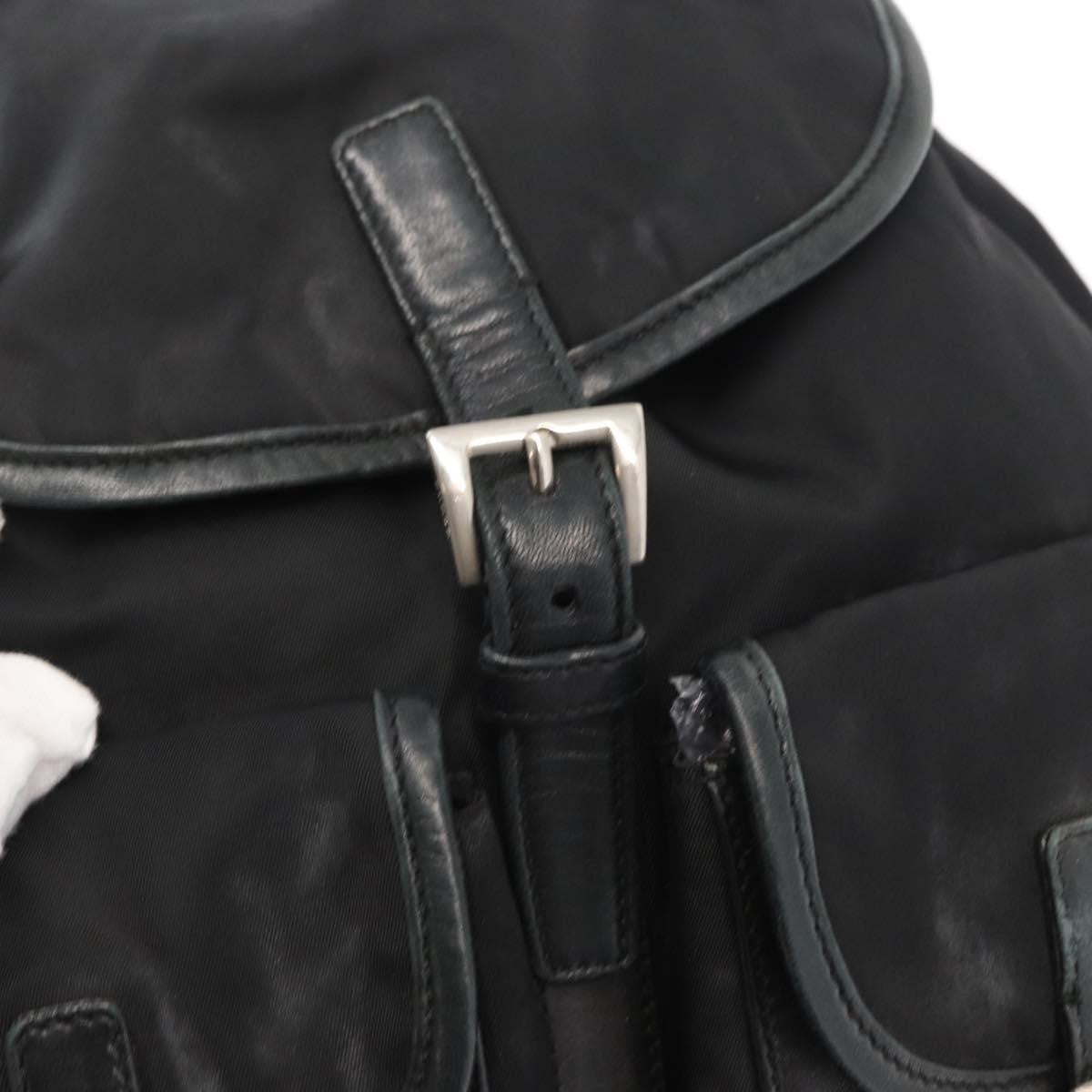 Prada Vela Double Front Pocket Backpack Tessuto with Saffiano Leather