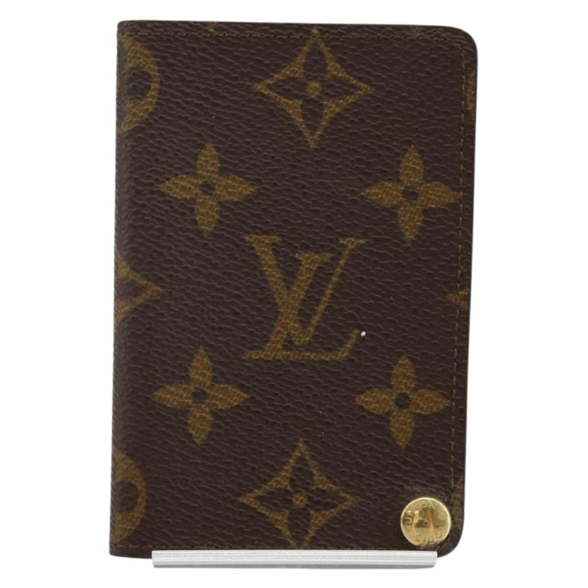 Louis Vuitton Porte Cartes Pression Card Case Monogram Canvas