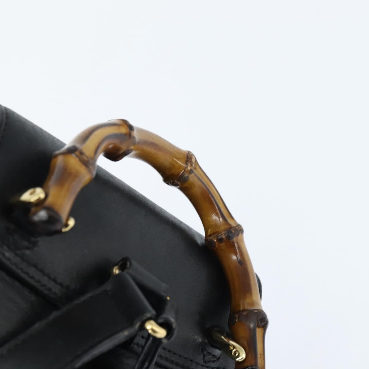 Gucci Vintage Bamboo Backpack Leather