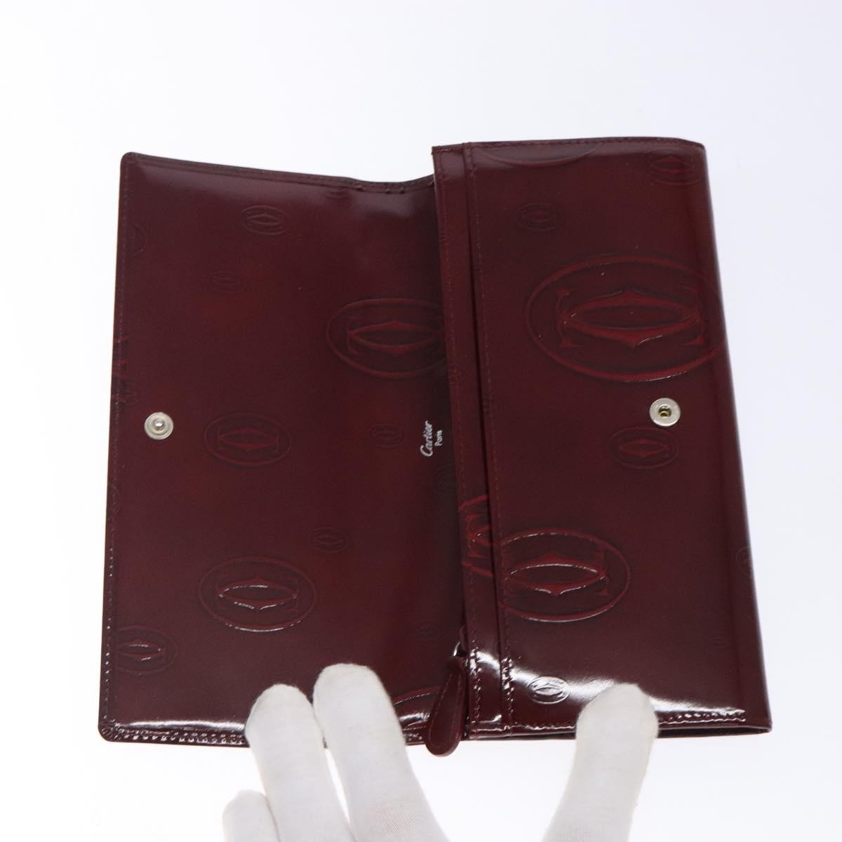 Cartier Happy Birthday Long Wallet Patent leather