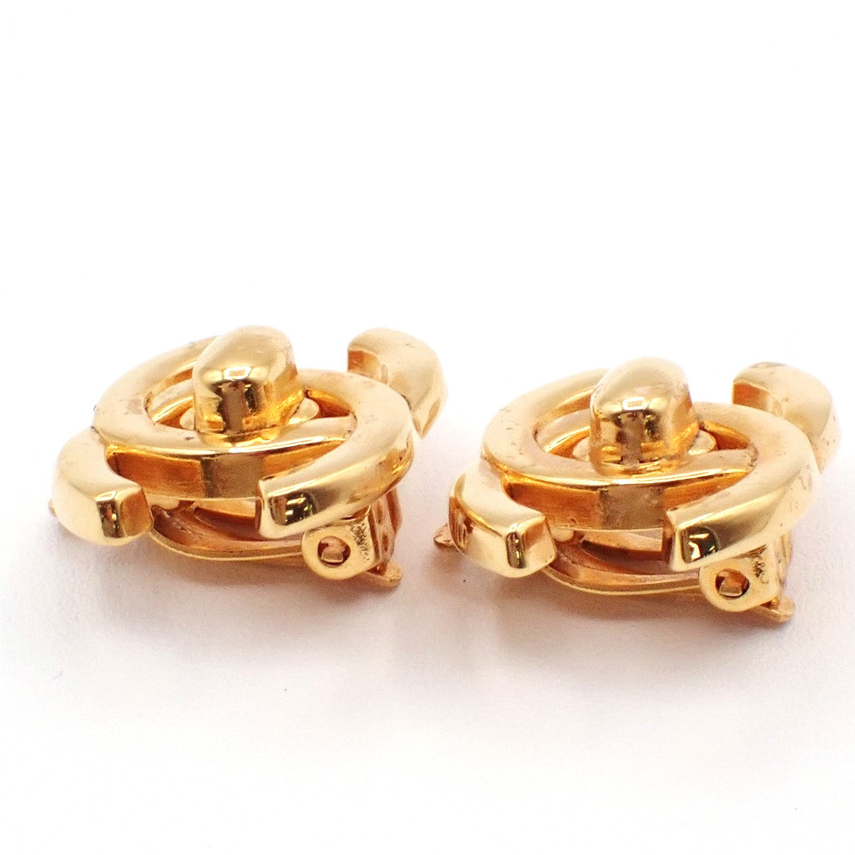Chanel CC Turnlock Clip-On Earrings Metal