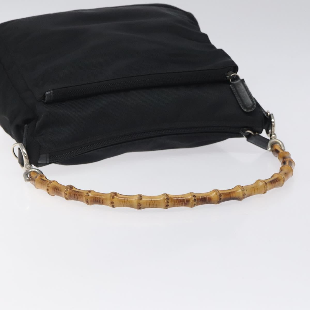 Gucci Vintage Bamboo Shoulder Bag Nylon