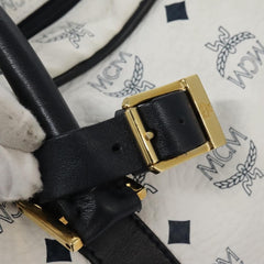 MCM Visetos Handbag Canvas and Leather