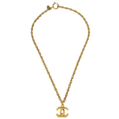 Chanel CC Pendant Necklace Metal
