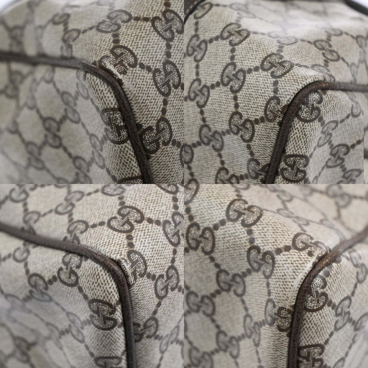 Gucci Vintage Web Boston Bag GG Coated Canvas