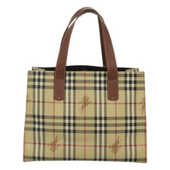 Burberry Top Handle Tote Haymarket Coated Canvas