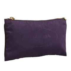 Prada Logo Zip Pouch Tessuto