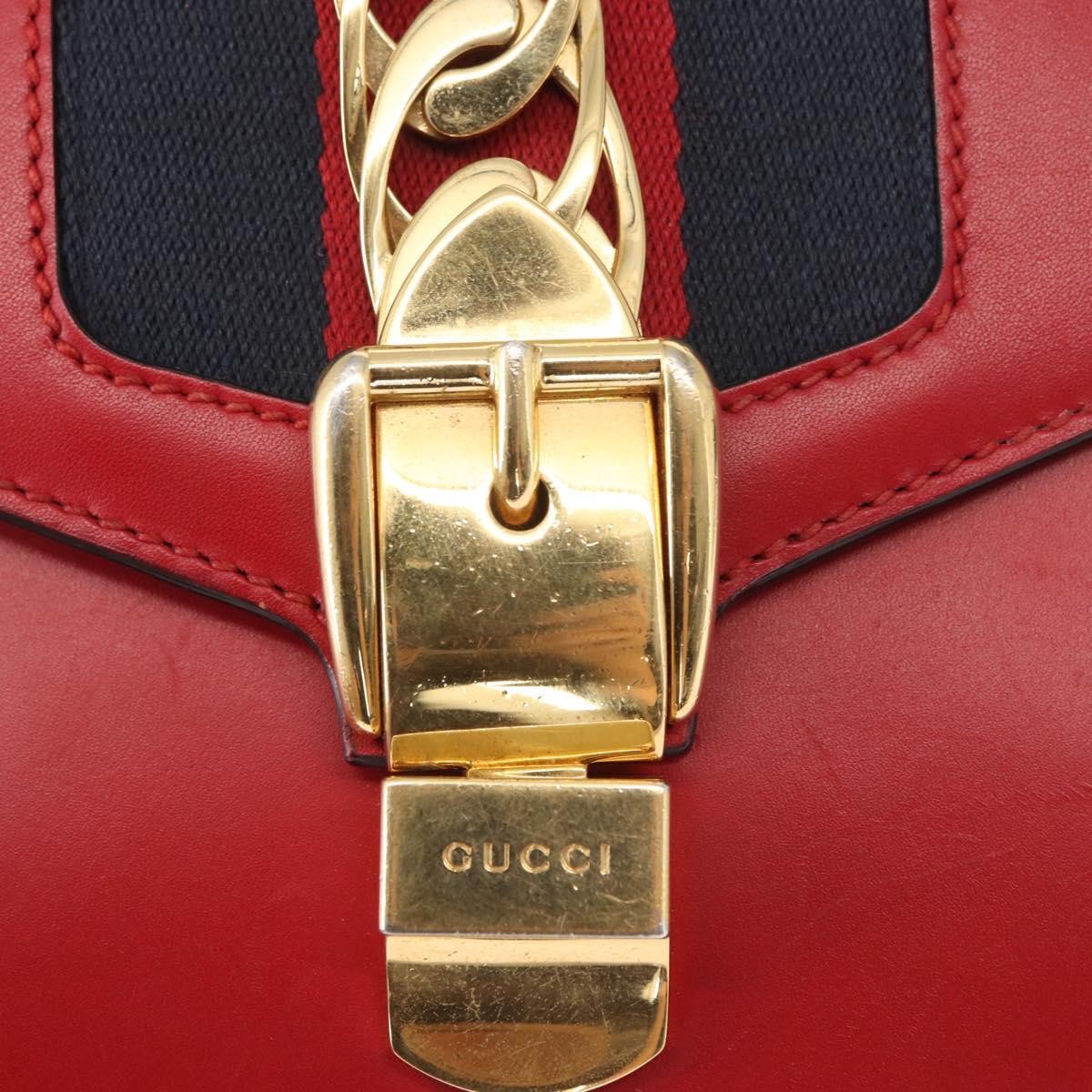 Gucci Sylvie Chain Shoulder Bag Leather
