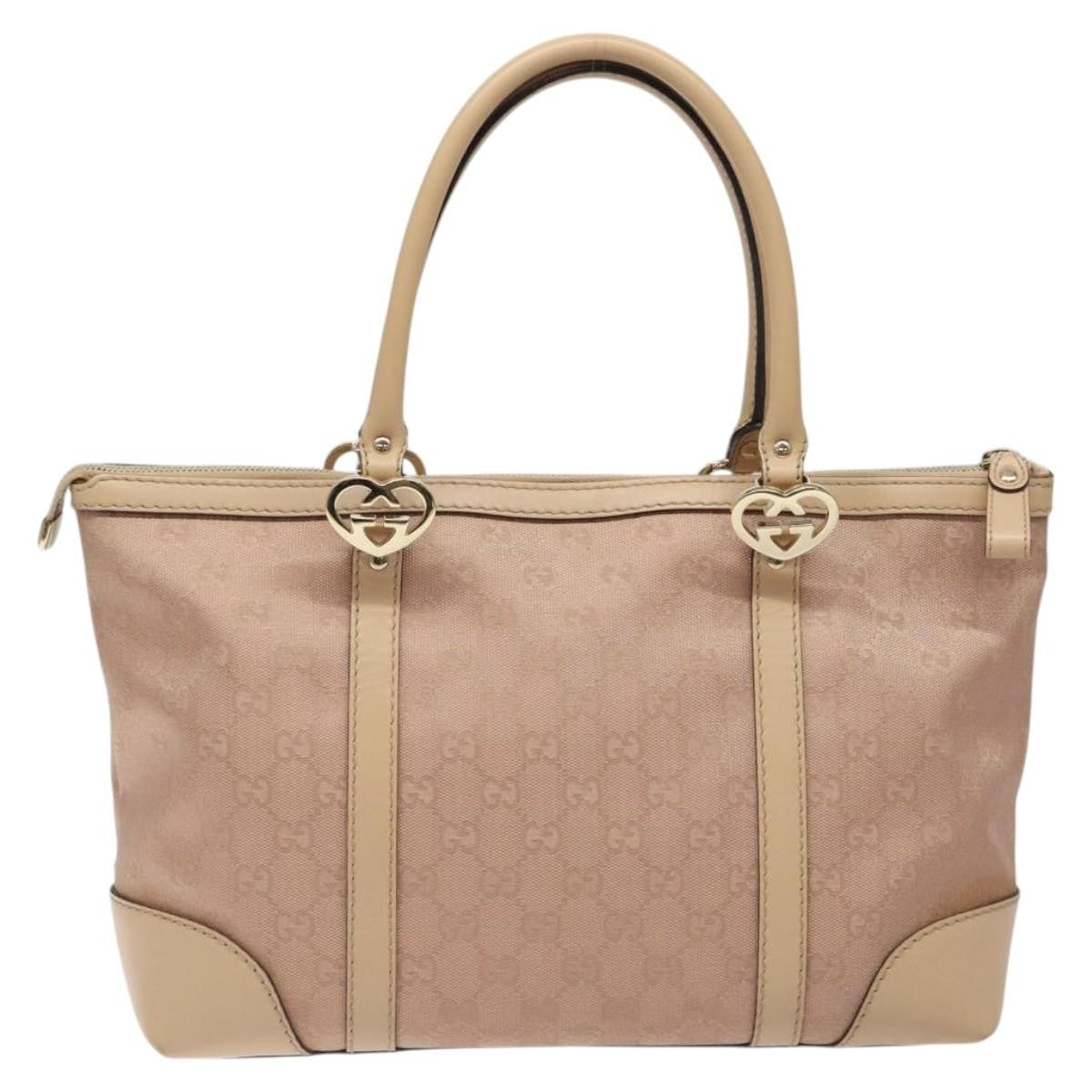 Gucci Lovely Heart Interlocking G Tote GG Canvas