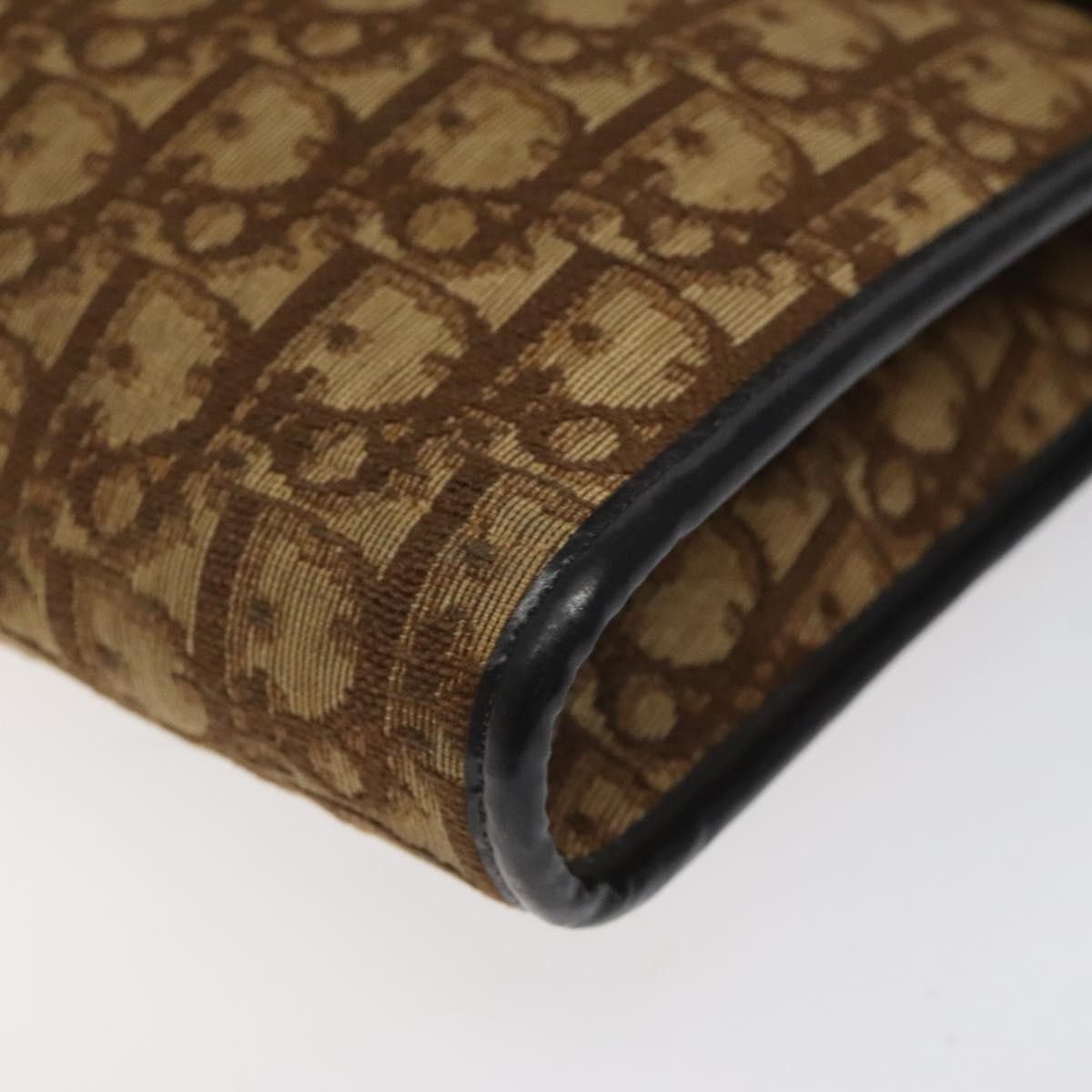 Christian Dior Vintage Trotter Flap Shoulder Bag Canvas