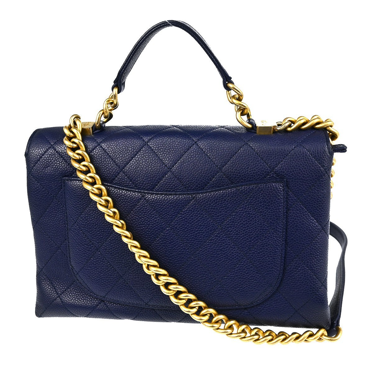 Chanel Chic Affinity Top Handle Bag Stitched Caviar