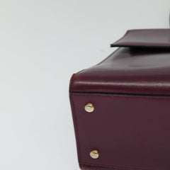 Celine Circle Logo Handbag Leather