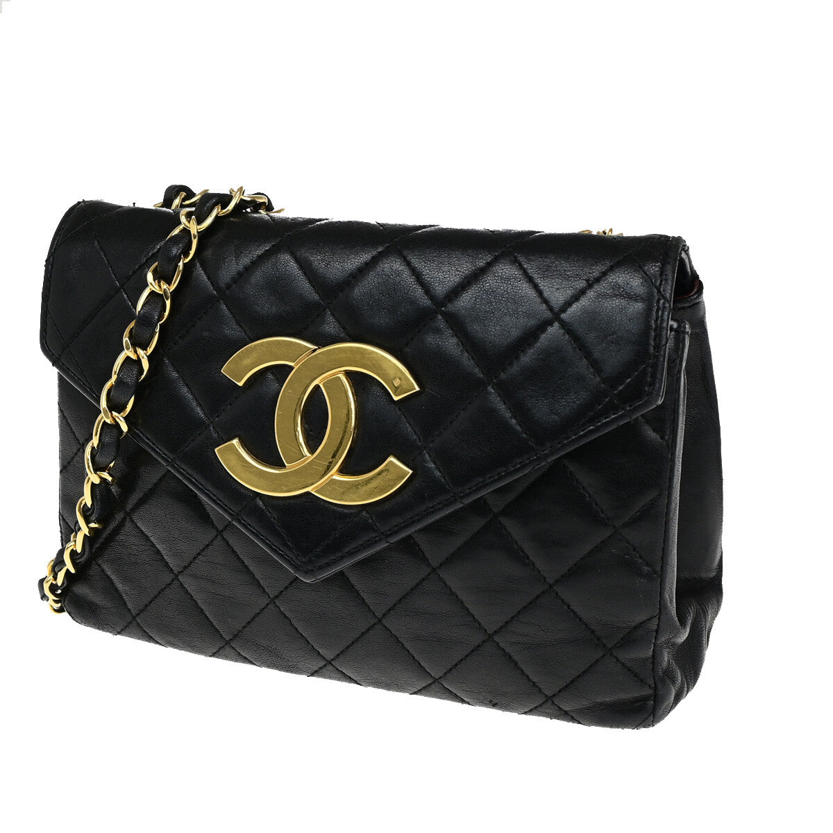 Chanel Vintage Envelope Flap Bag Quilted Lambskin