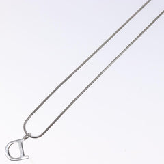Christian Dior D logo Pendant Necklace Metal
