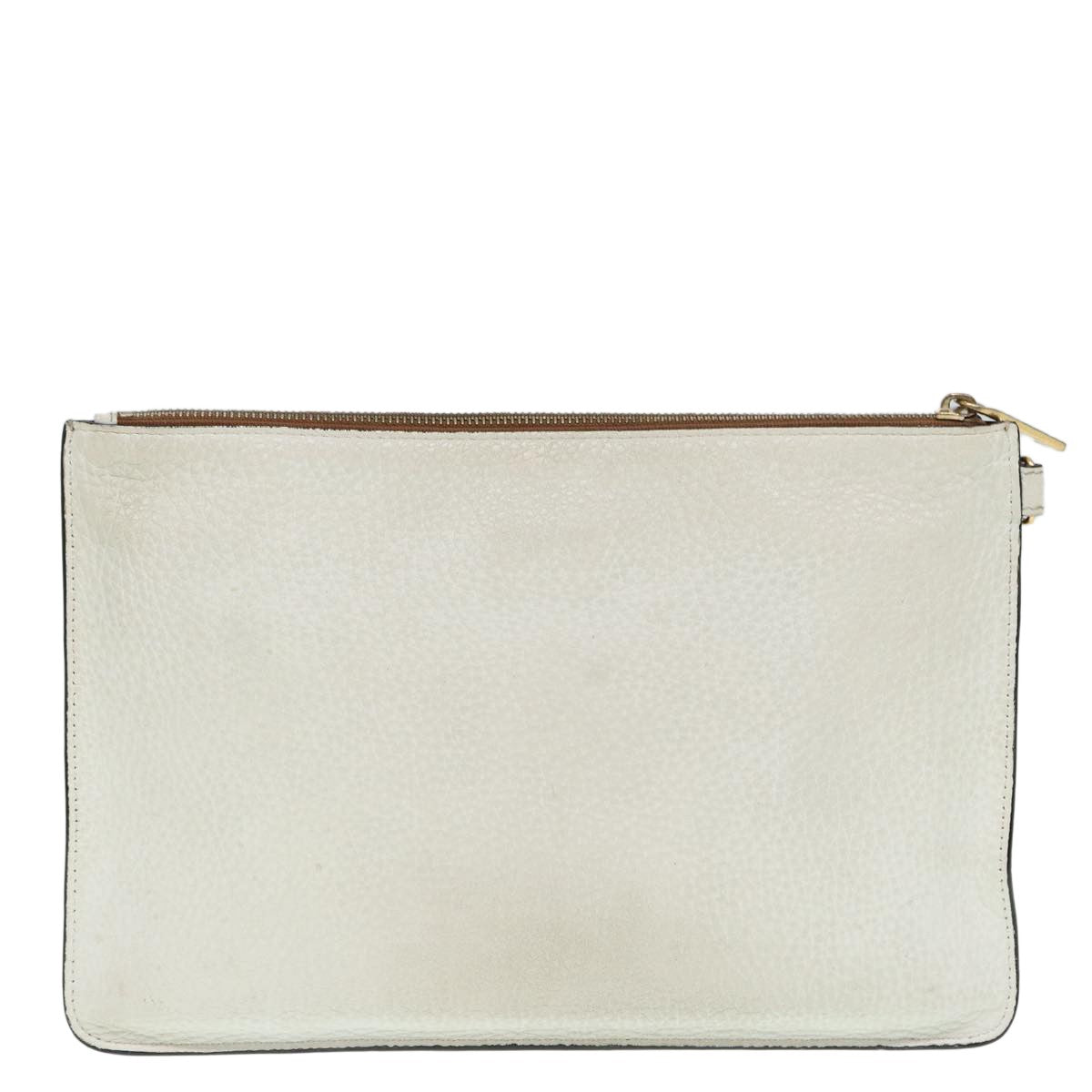 Fendi Mania Logo Zip Pouch Inlaid Leather