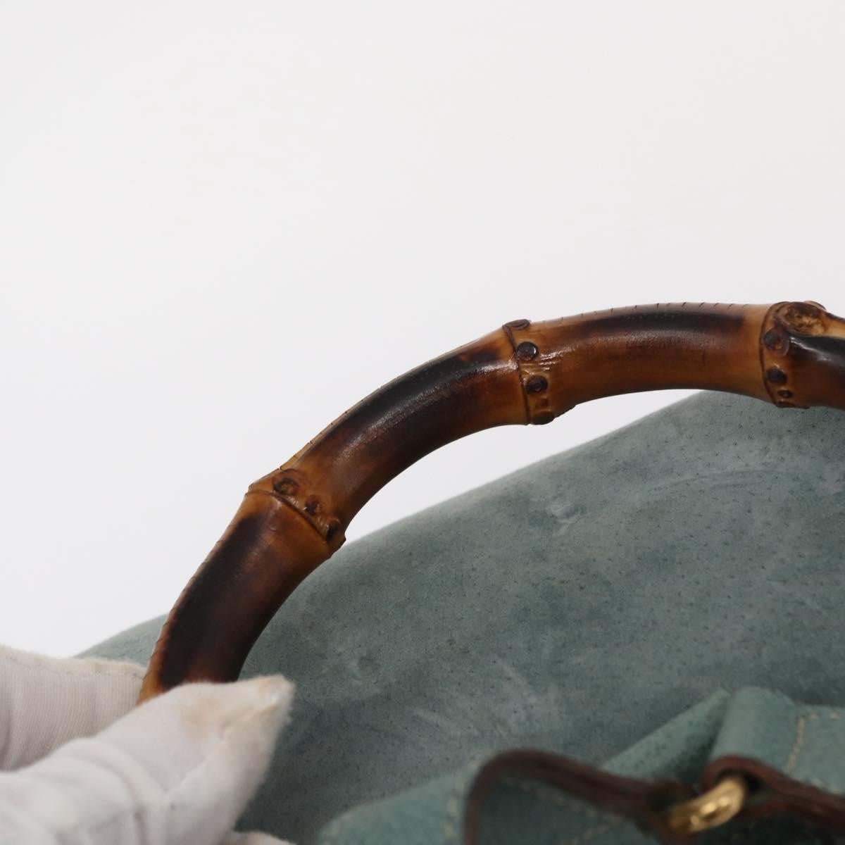 Gucci Vintage Bamboo Backpack Suede