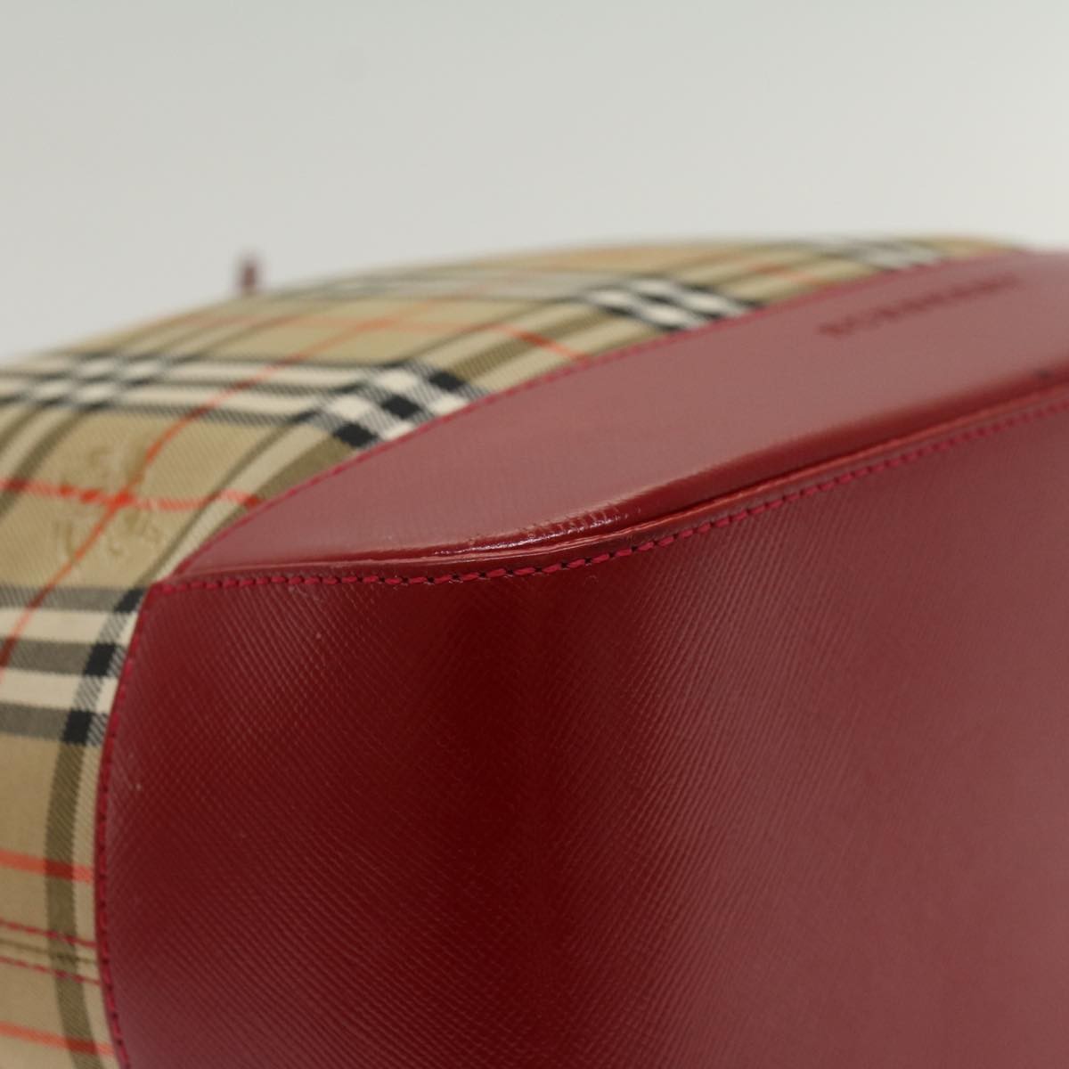 Burberry Nova Check Tote Nylon and Leather