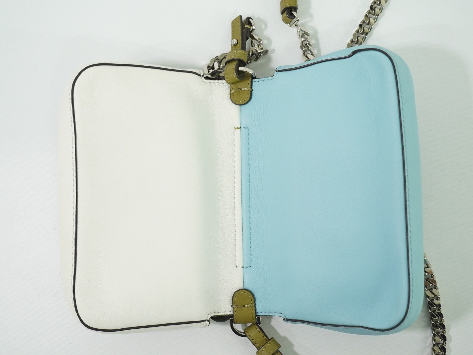 Fendi Double Baguette Embroidered Studded Leather