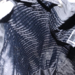 Prada Cinch Buckle Flap Backpack Tessuto with Crocodile Embossed Leather