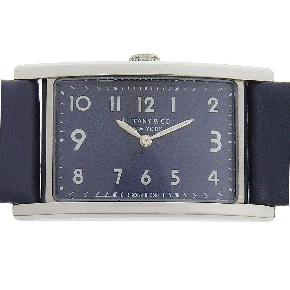 Tiffany & Co. East West 2-Hand Quartz Watch Stainless Steel and Leather