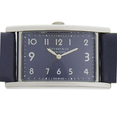 Tiffany & Co. East West 2-Hand Quartz Watch Stainless Steel and Leather