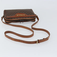 Celine Vintage Macadam Shoulder Bag Canvas and Leather