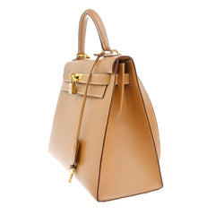 Hermes Kelly Handbag Brown Chamonix with Gold Hardware