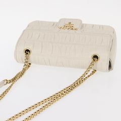 Prada Chain Flap Shoulder Bag Nappa Gaufre