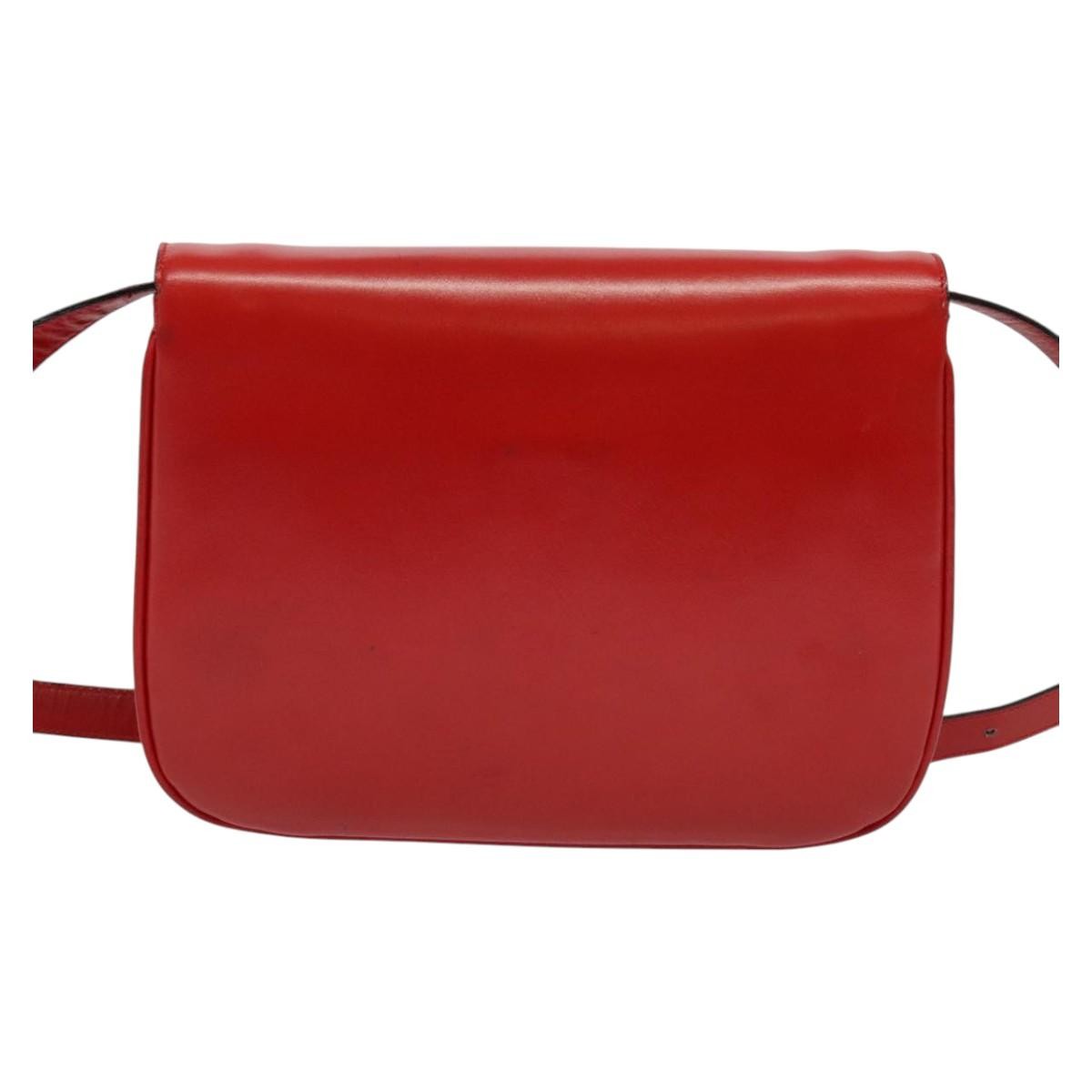 Celine Vintage Triomphe Shoulder Bag Leather