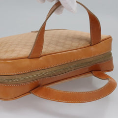 Celine Vintage Macadam Handbag Canvas and Leather