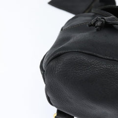 Fendi Logo Flap Drawstring Backpack Leather