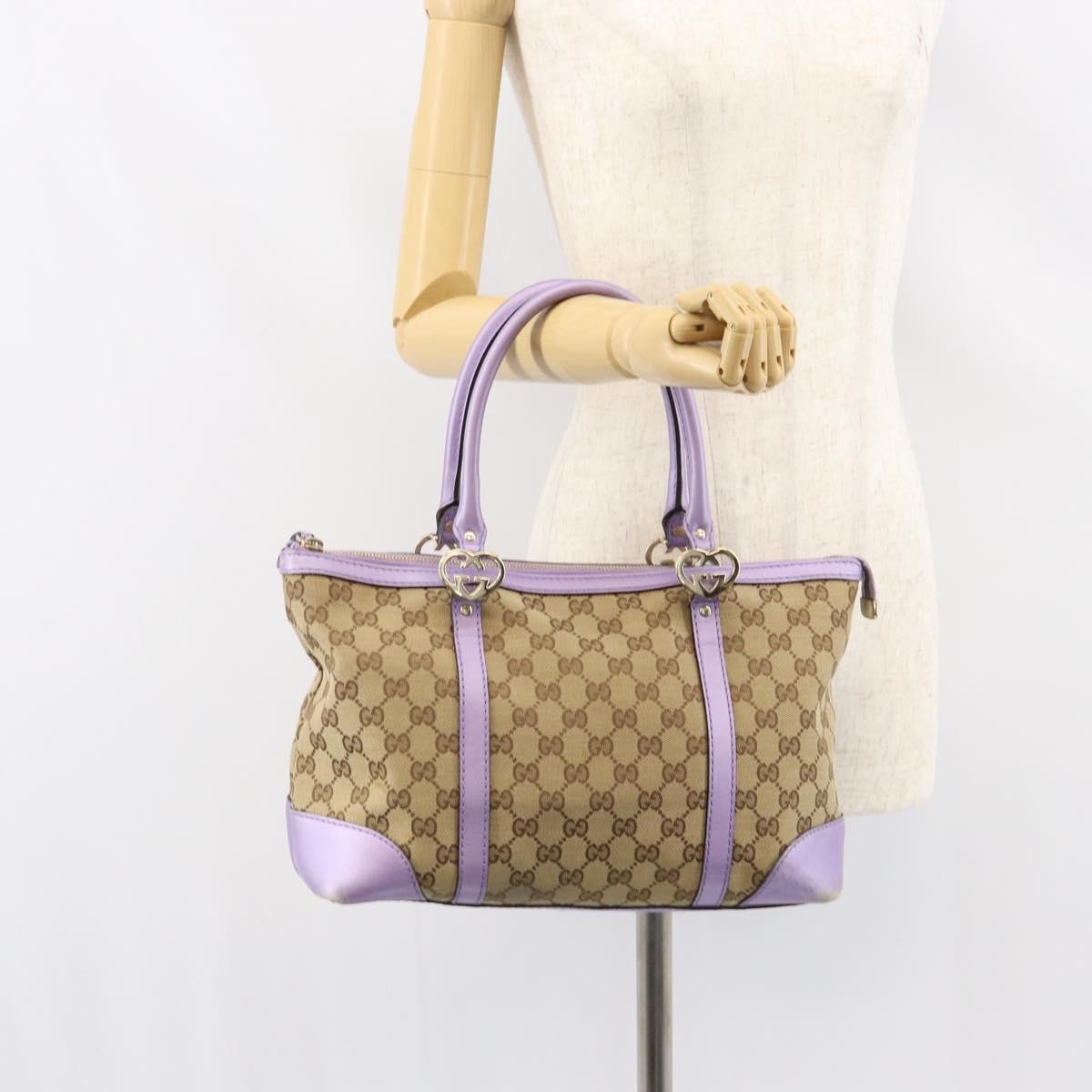 Gucci Lovely Heart Interlocking G Tote GG Canvas