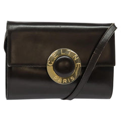 Celine Vintage Circle Logo Crossbody Bag Leather
