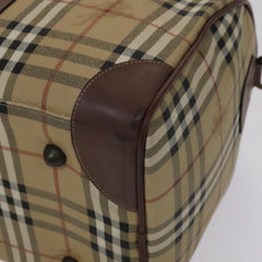 Burberry Convertible Weekend Duffle Bag Haymarket Coated Canvas
