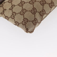 Gucci Vintage Double Belt Bag GG Canvas with Leather
