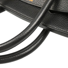 Hermes Birkin Handbag Black Ardennes with Gold Hardware