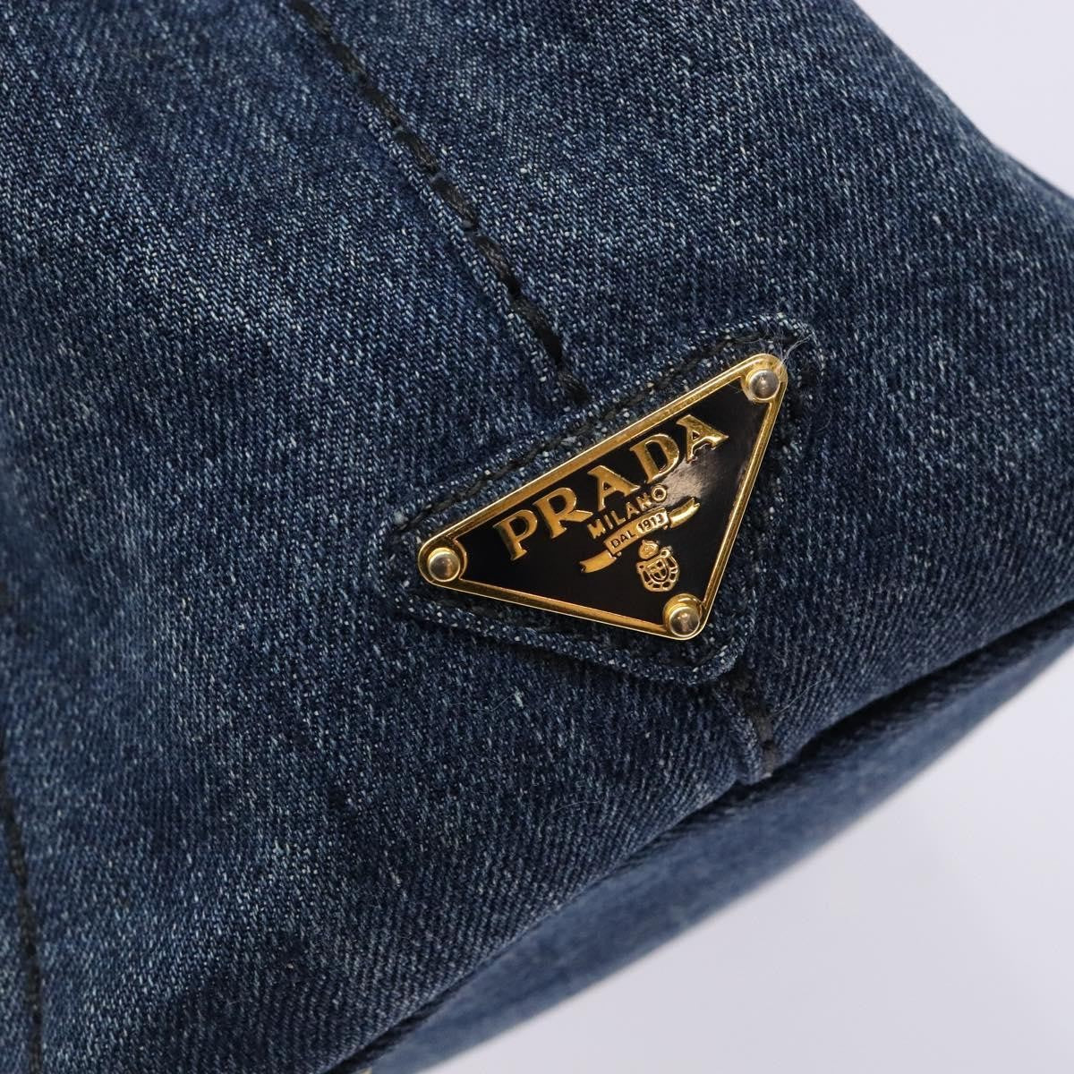 Prada Canapa Convertible Tote Denim