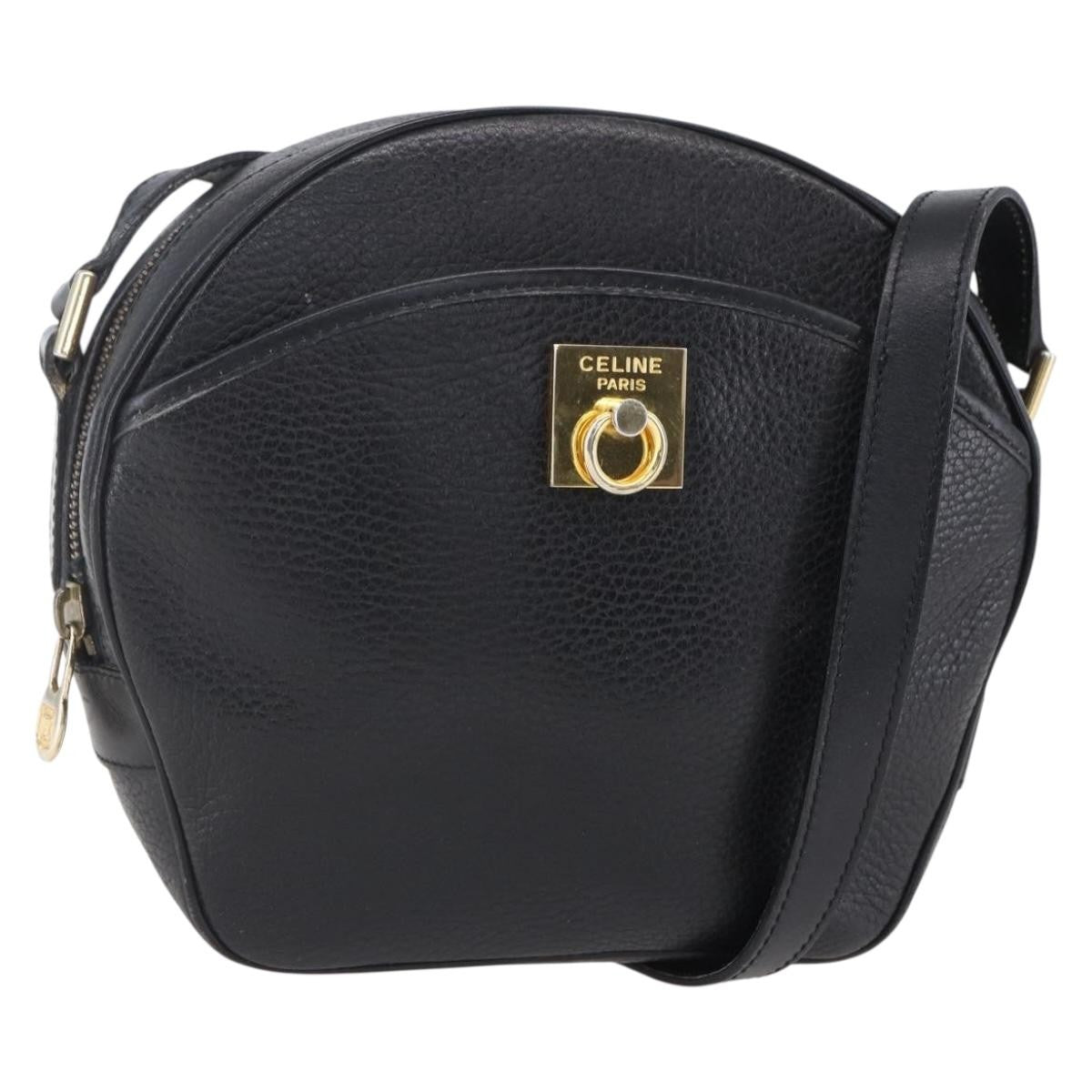 Celine Vintage Triomphe Shoulder Bag Leather